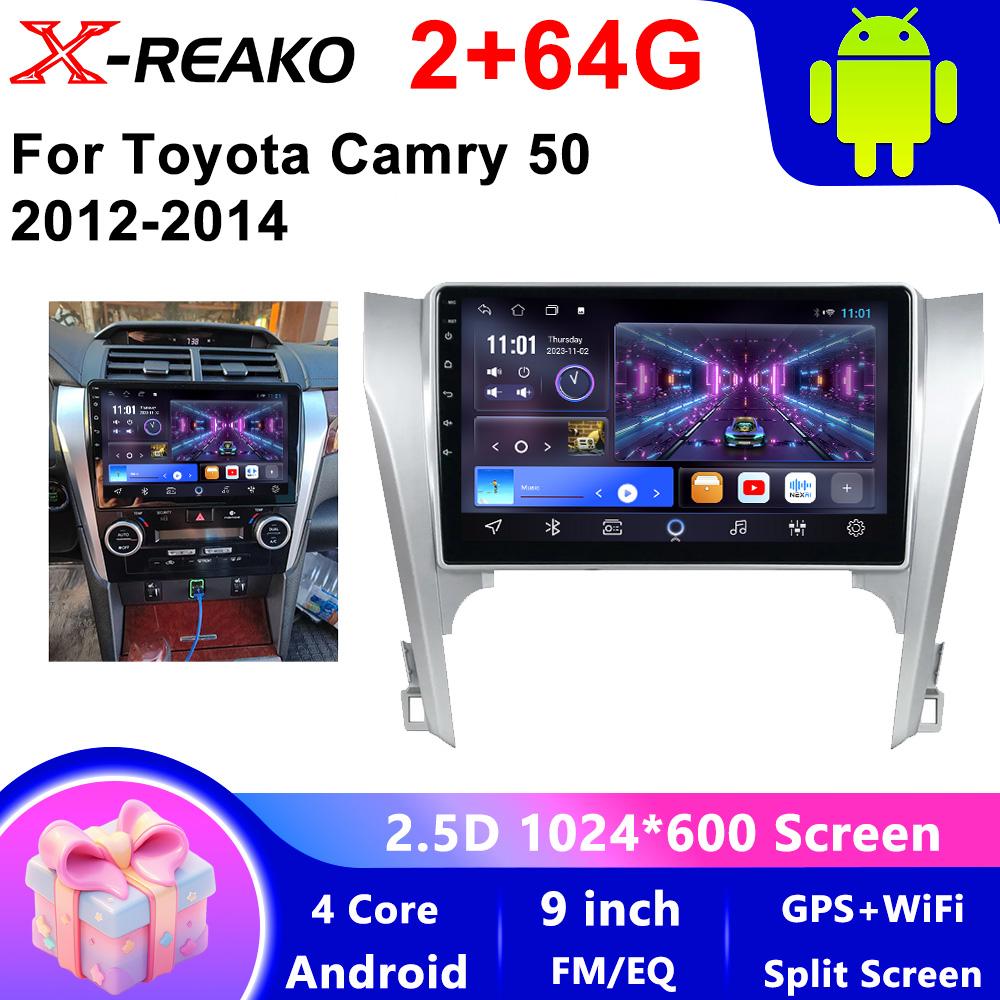 Car Video Player For Toyota Camry 7 XV 50 55 2011 - 2014 Car Radio Multimedia Player Autoradio GPS Carplay Android Auto