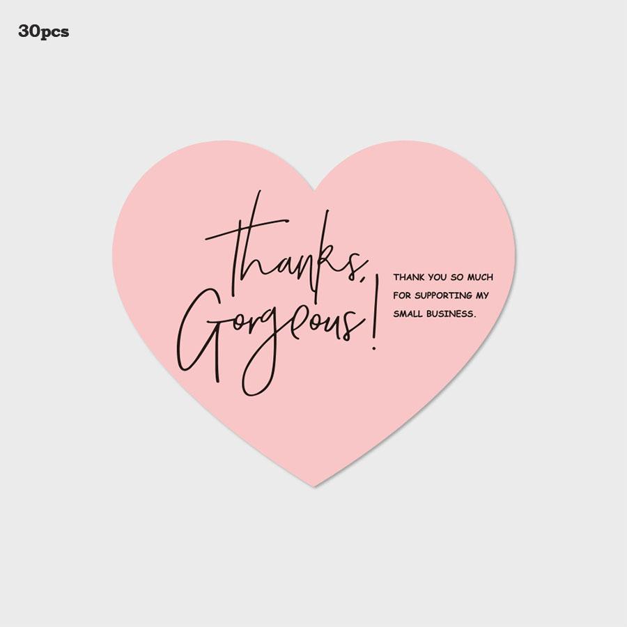 

30pcs Heart Shape Greeting Tags Thank You Kraft Paper Card For Small Shop Gift DIY Decoration Card For Small Business 6X7cm