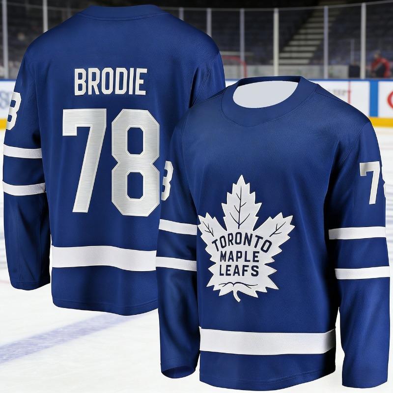 2026 Men's New Toronto Ice Hockey Training Jersey with 3D Print, Breathable, Moisture-Wicking Long-Sleeved T-Shirt Kids