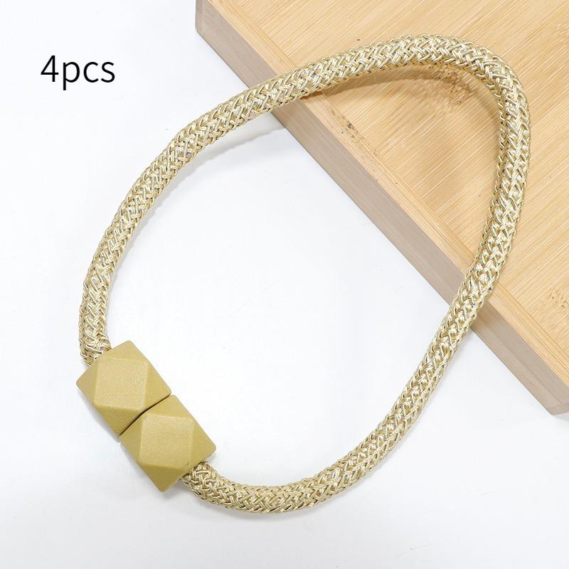 4pcs Modern Minimalist Cube Curtain Ties with Clip Design Elegant for Bedroom Living Room Kitchen Clearance