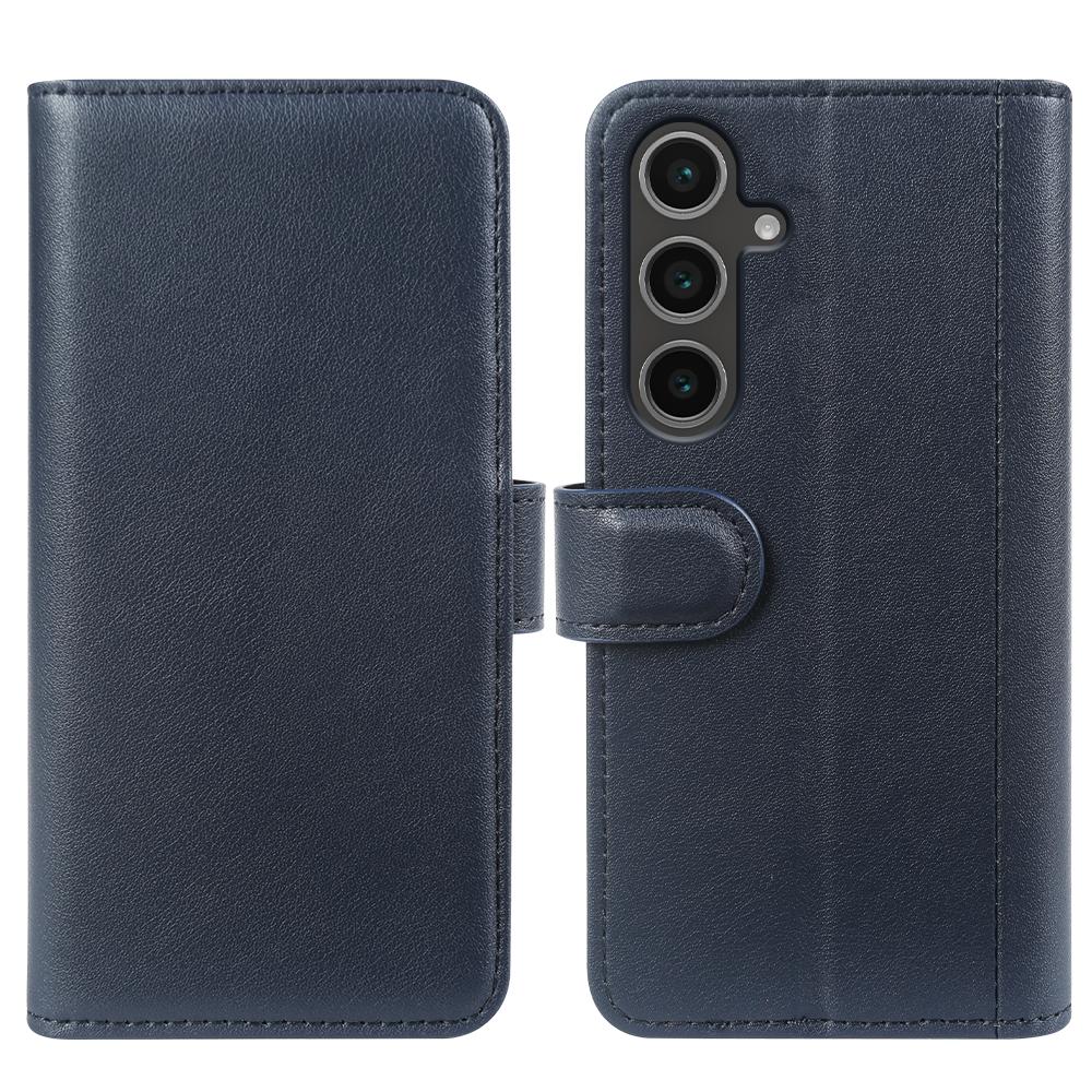 For Samsung Galaxy S24 FE Case Genuine Split Leather Phone Cover with Wallet Stand