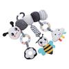 Bed Hanging Toy Handmade Plush Stuffed Animal Hanging Toy with Wind Chimes Black and White