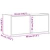 White Wall Mounted TV Cabinet with LED Lighting 80 x 31 x 35 cm