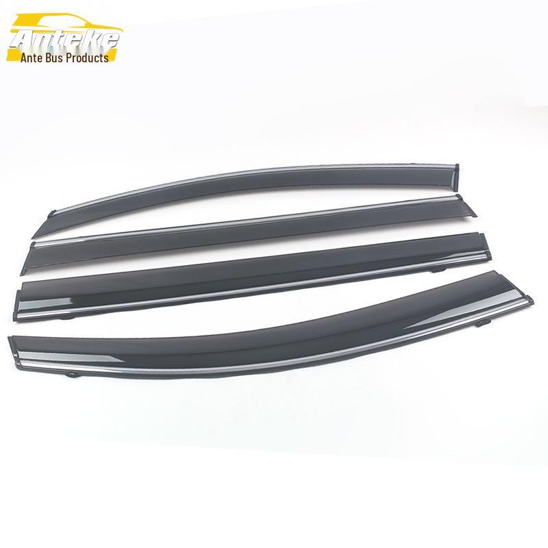 19 GM6 Rain Deflectors with Bright Strip Trim - Decorative Car Accessories