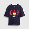 GAP Women's Logo Cartoon Print Short Sleeve T-Shirt