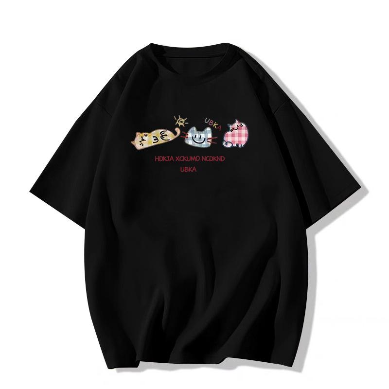 Women's Retro Cotton Loose-Fit Short-Sleeve T-Shirt, Summer 2025 Trend