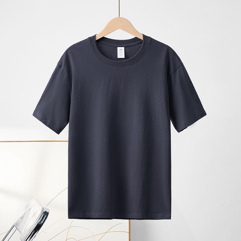 Unisex Loose-Fit Cotton T-Shirt - Summer Style, Solid Color, Short Sleeve