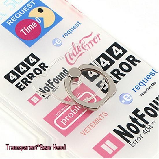 Crystal Clear Phone Stand Ring: Transparent PC Acrylic & Metal Ring Holder