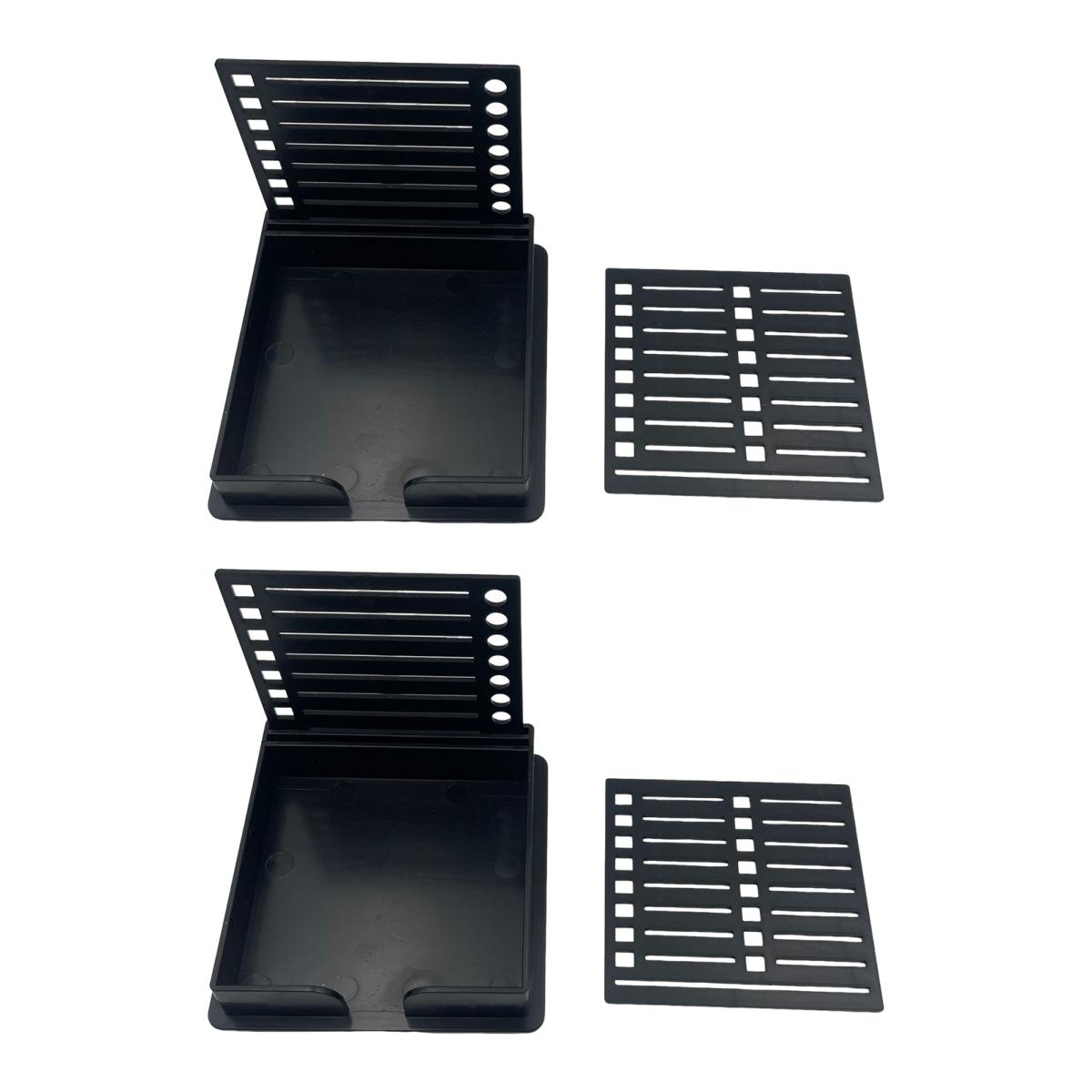 

2 шт. держатели для липких заметок, высокая прочность, гладкие края, без заусенцев, многофункциональный держатель для липких заметок с трафаретом 2pcs чёрный