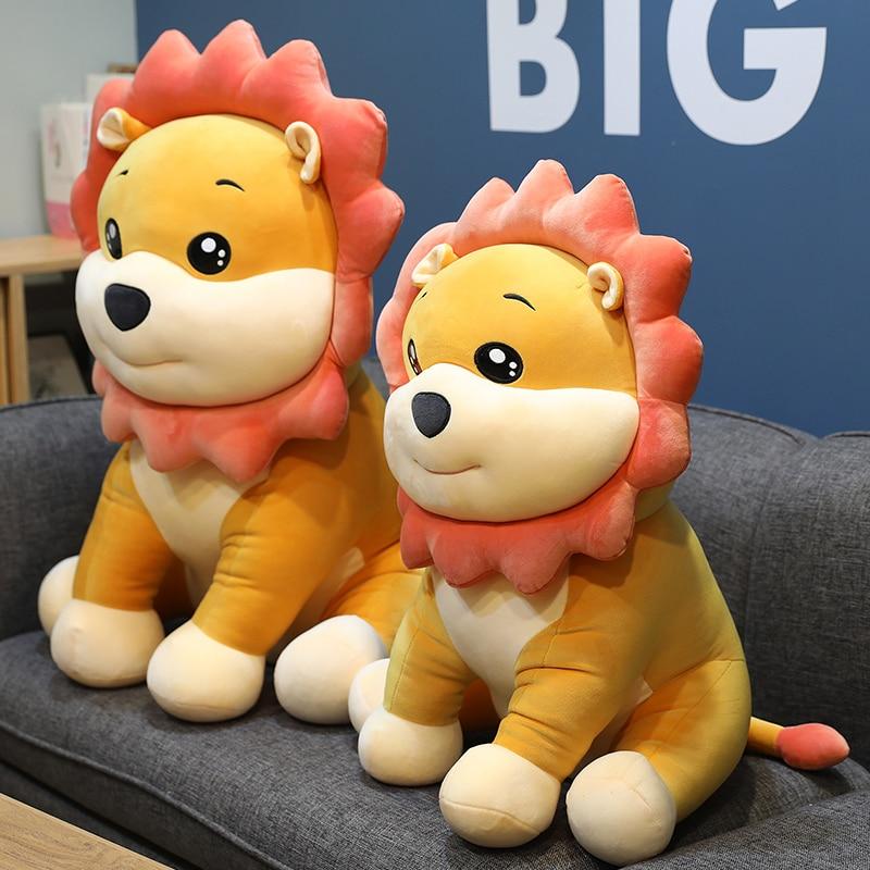 Cute Sun Flower Happy Lion Plush Toys Cute Stuffed Animal Lion Hug Doll for Kids Baby Lovely Cartoon Christmas Gift