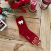 Songmu Benming Year Red Polka Dot Women's Socks - Autumn/Winter Joyful New Year Pile Socks