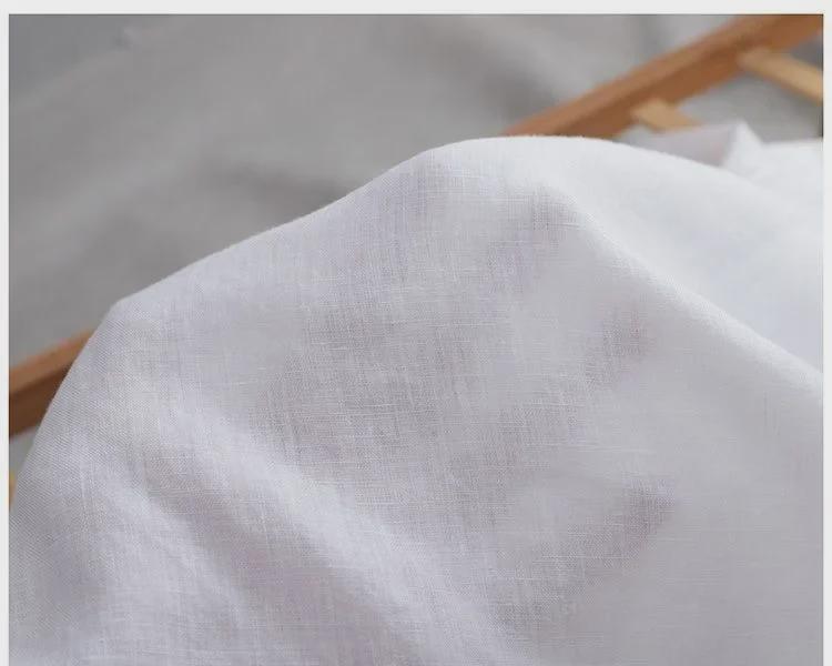 Pánská košile s krátkým rukávem z ledového hedvábí - Letní volný střih, prodyšná, jednobarevná bílá