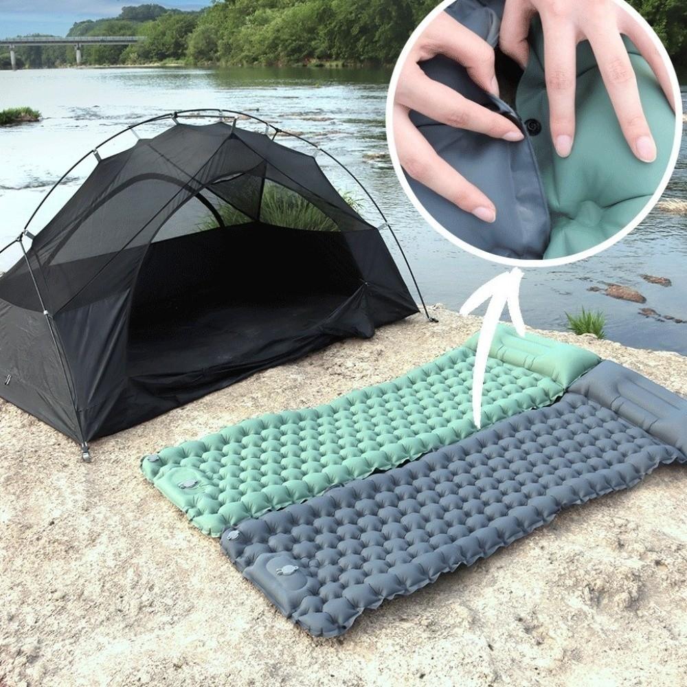 Tear-Resistant Inflatable Mattress Built-in Pump Self-Inflating Sleeping Mat  Hiking Backpacking