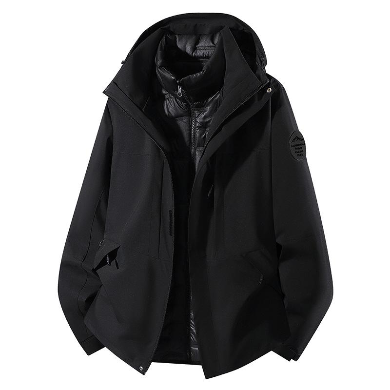 Unisex 3-in-1 Cotton Jacket Set: Windproof, Multi-Functional Climbing & Skiing Gear