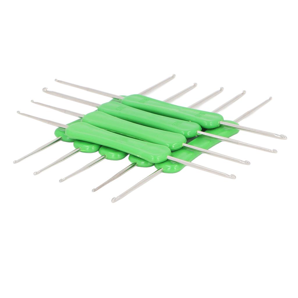 30PCS Double Sided Crochet Hook Electroplating Double End Crochet Needles Ergonomic Handle Knitting