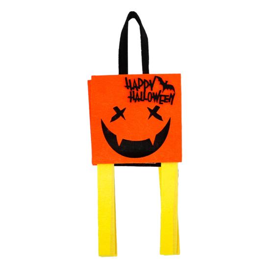 Decorative Festival Display Props Halloween Felt Trick or Treat Bags, Cartoon Owl Bat Devil Pumpkin Kids Theme Party Souvenir Pouches Handheld