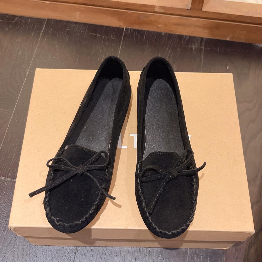 Dámské mokasíny nazouvací dámské baleríny jarní podzimní ležérní ploché boty kožené kašmírové jednoduché boty