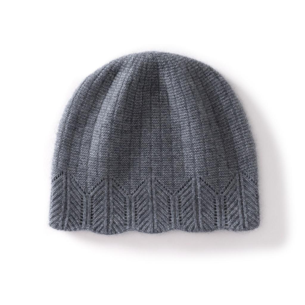 First-line Cashmere Hat Women's Simple Fashion Double-layer Thickened Knitted Hat Thermal Ear Protection Hat Headgear Hat