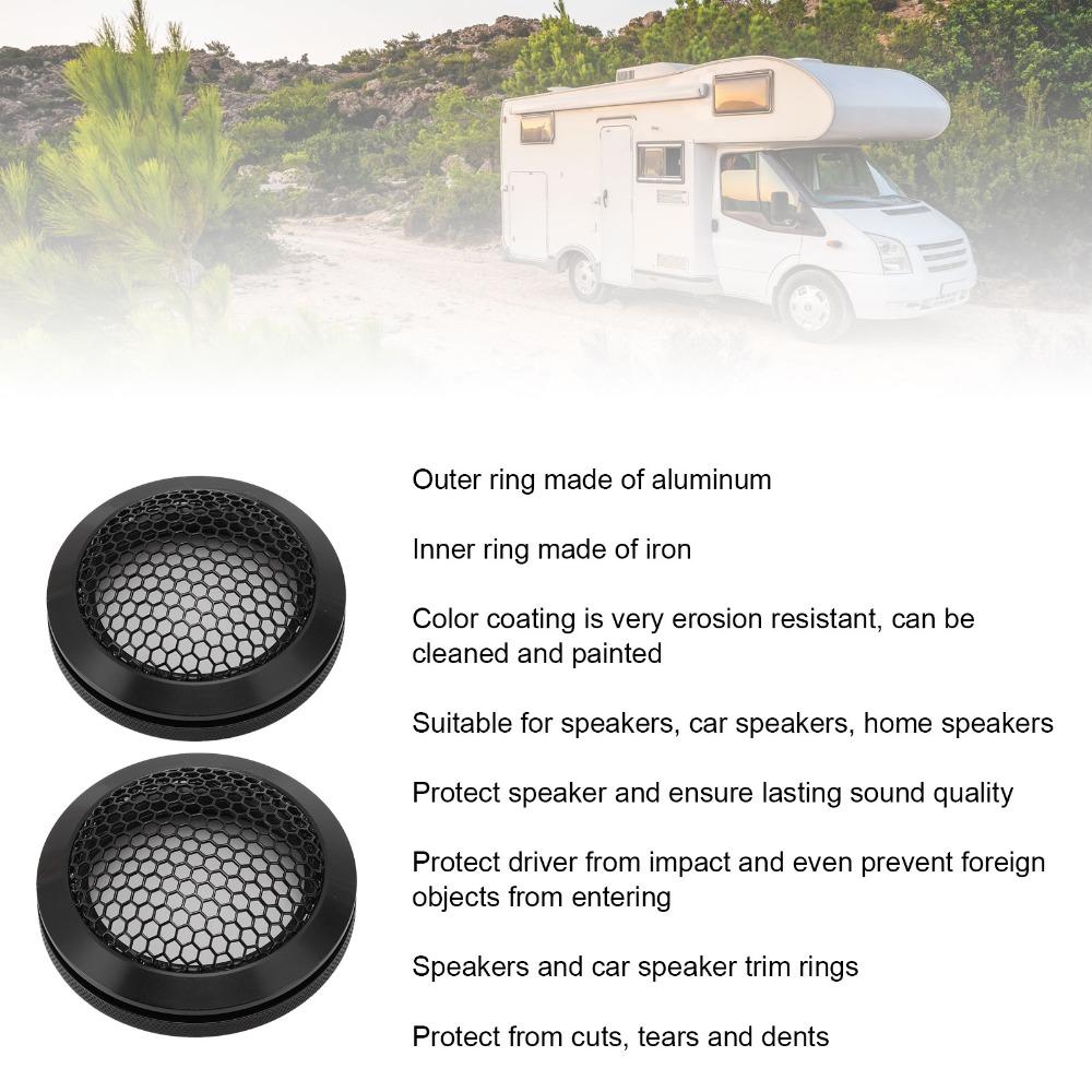 2Pcs Round Speaker Grill OD 64mm Subwoofer Guard Universal Car Speaker Cover  Automotive Use