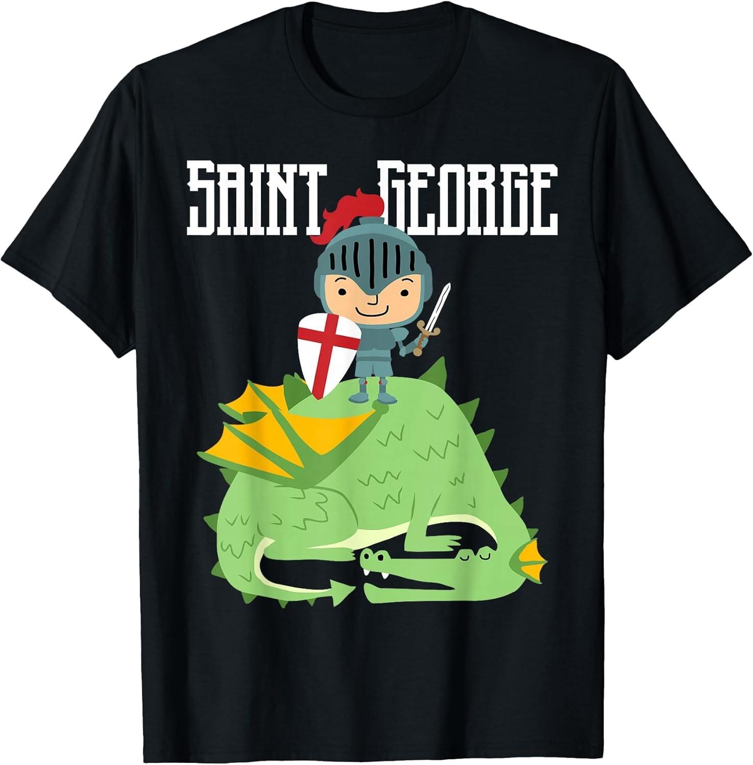 NEW LIMITED! St. George and the Dragon Catholic Saint Tee - MADE IN USA S