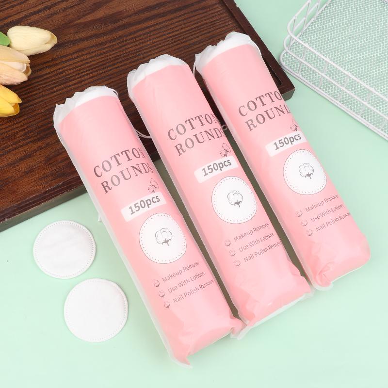 100/300 Pcs Cotton Pads Disposable Clean Cotton Face Nail Polish Remover Round Soft Face Cleansing Remove Makeup Cotton Pads