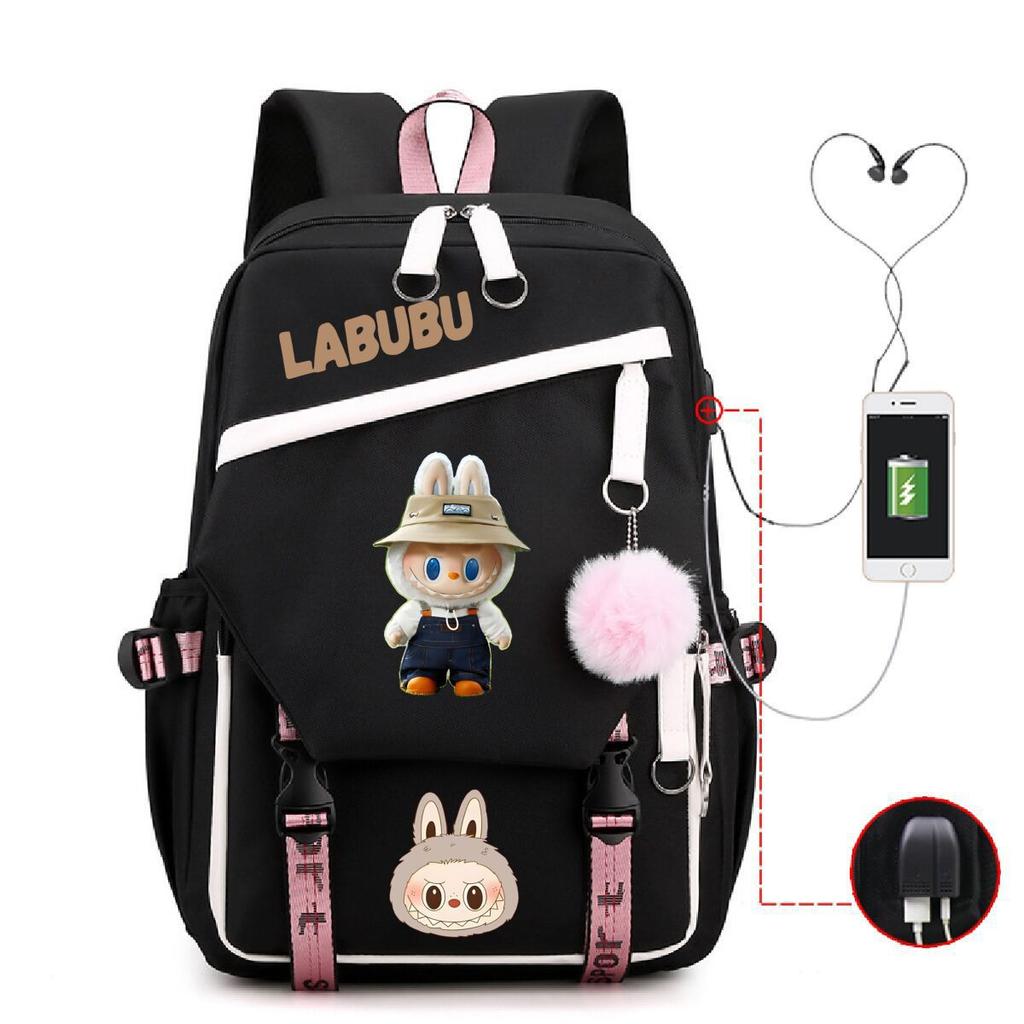 New Printed Junior High School Students Schoolbag Large-capacity Spine Backpack
