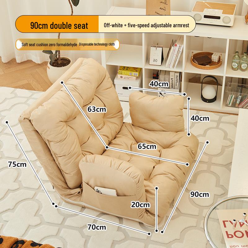 Reclining Tatami Chair: Foldable Single Sofa for Bedroom or Balcony