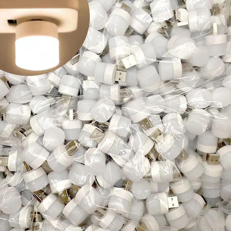 

Мини USB ночник портативный автомобильный сигнальный фонарь 5 В 1 Вт уход за глазами книги чтение лампы компьютер мобильный источник питания зарядка светодиодный ночник 10PCS