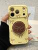Cartoon Cute Bowknot Bracket Soft TPU Phone Case For iPhone 17 16 15 14 13 Pro Max Stand Holder Back Cover