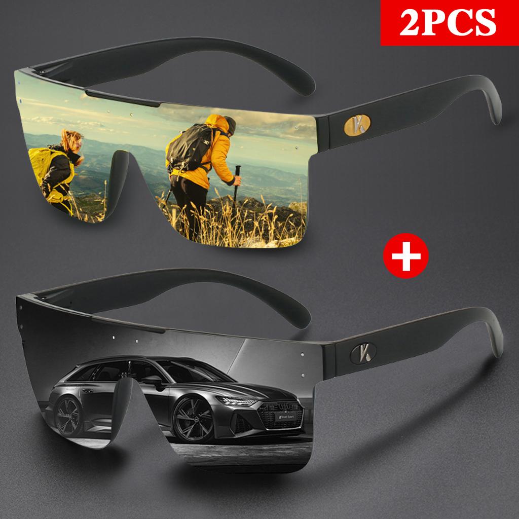 KAROS 2PCS Latest Outdoor Cycling Sunglasses for Men and Women Driving Glasses Sports Climbing Eyewear UV400 Bicycle Glasses