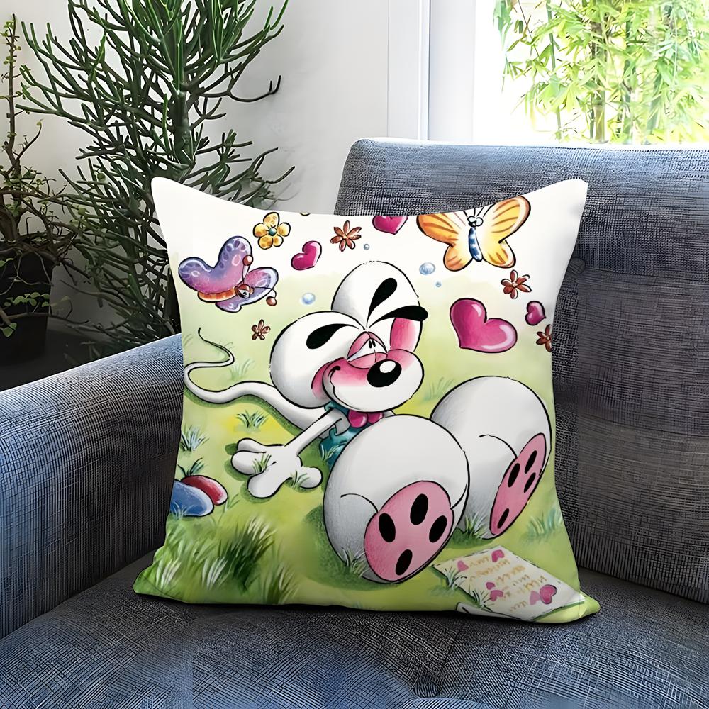 

popular Diddl Cushion Cover Comfortable Reversible Pillow Cover Ideal for Car Sofa Bedroom & Beyond 12x12Inch