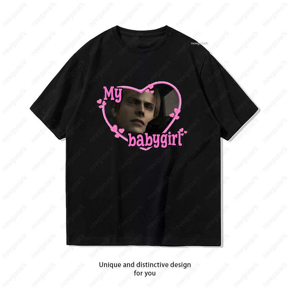 I Love My Fictional Boyfriend Leon Kennedy TShirt Women Unisex Casual Cotton Graphic T Shirts Girlfriend Gift Shortsleev Vintage