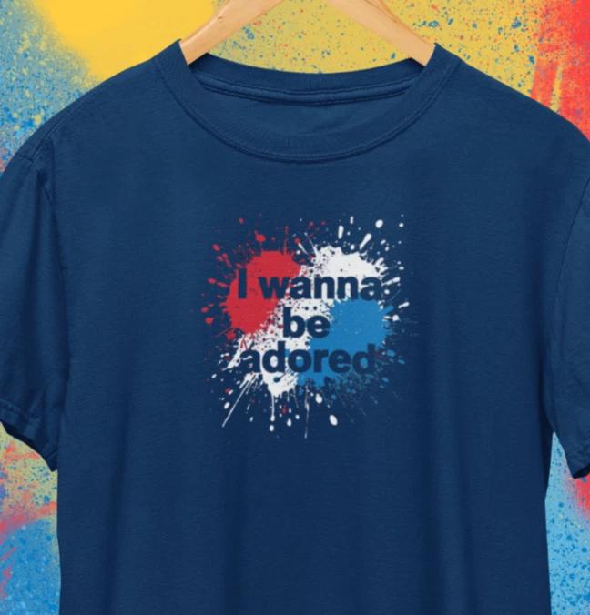 Wanna Be Adored T-Shirt / Retro Stone Roses Ian Brown Style Cool Indie Rock Tee 3XL