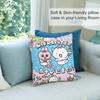 Kawaii O-Opanchu Usagi Pillow Case Short Plush Sofa Decorative Gift Home Double-sided Printing Cushion