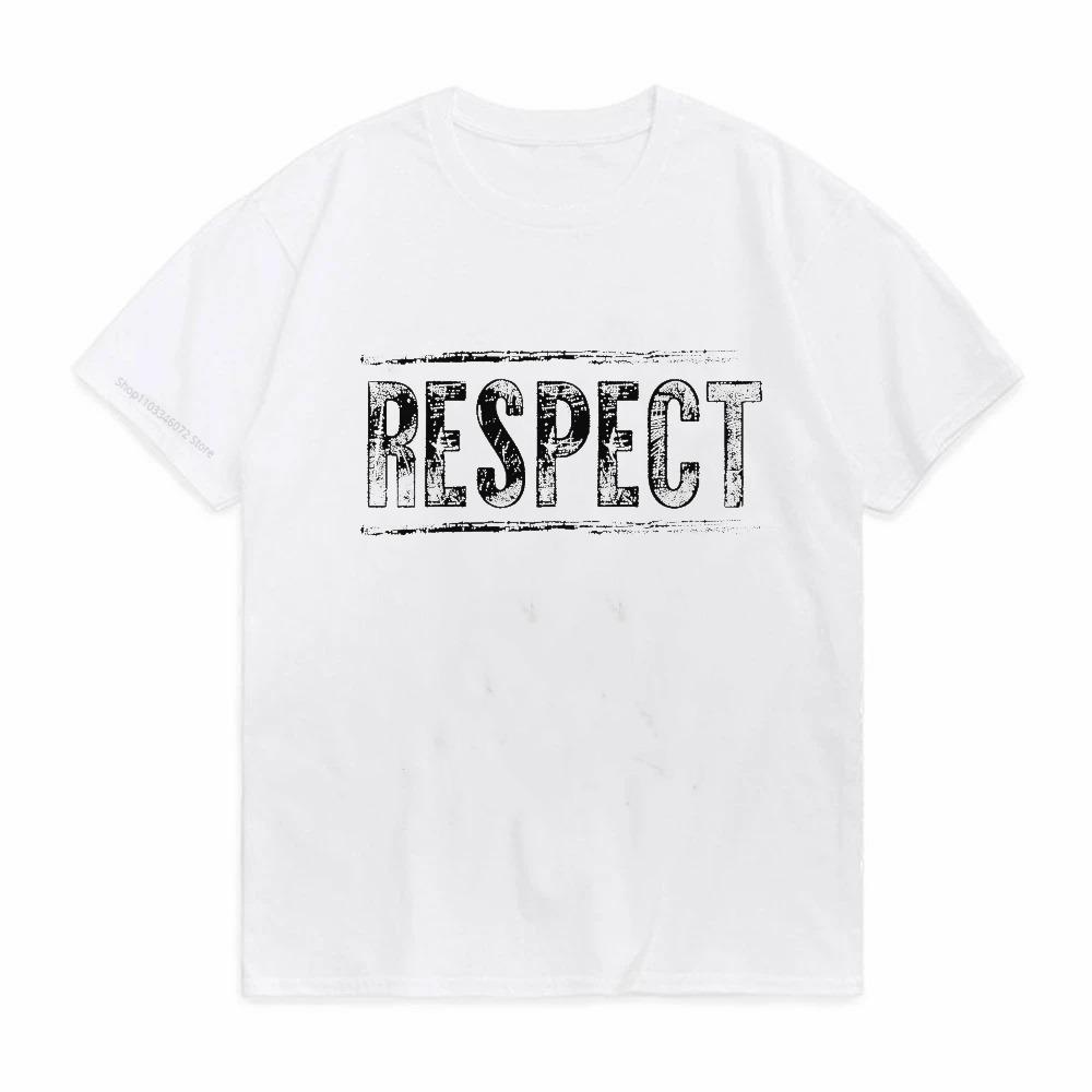 Summer UnisexS Tshirt RESPECT Print Graphic TShirt fashion Casual Short Sleeve Tees Lettering Comfortable Round Neck t shirt
