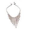 High-End European & American Rhinestone Tassel Necklace: Chic Geometric Design & Light Luxury Clavicle Chain