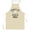 Tablier de cuisine - Personne ne cuisine aussi bien que MILA - Impression bretonne - Coton épais résistant - Lavable 40°C