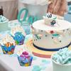 Whaline 36Pcs Sea Animals Cupcake Wrappers Colorful Ocean Animals Cupcake Liners Under the Sea Cupcake Holders for Summer Ocean Birthday Party