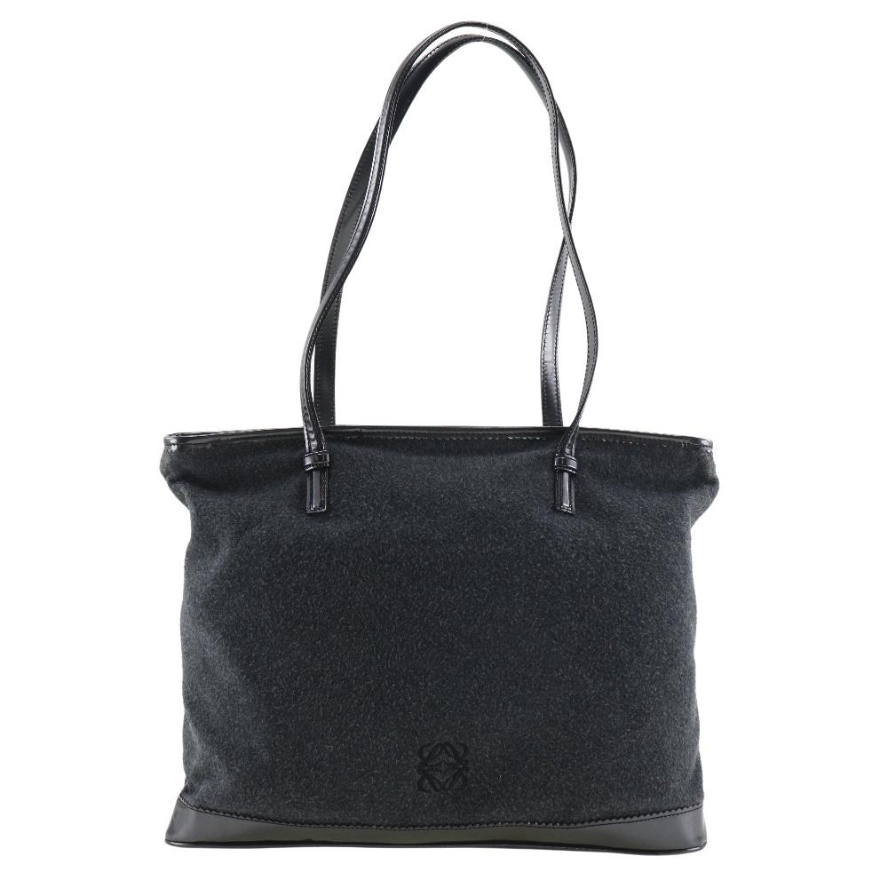 

LOEWE anagram Tote Bag gray felt Women Used