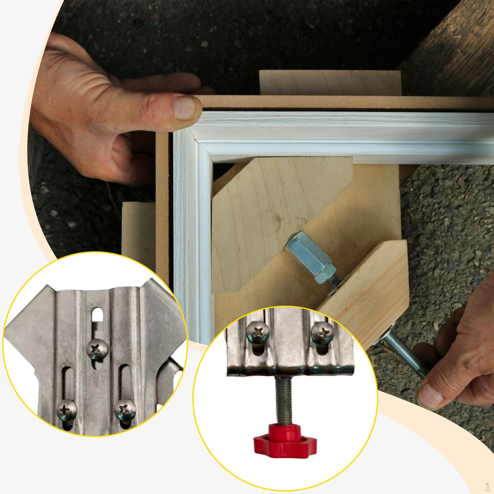 

2Pcs Corner Clamps Woodworking Corners Clips Fixing Tools Frame 90 Degree for Cabinet