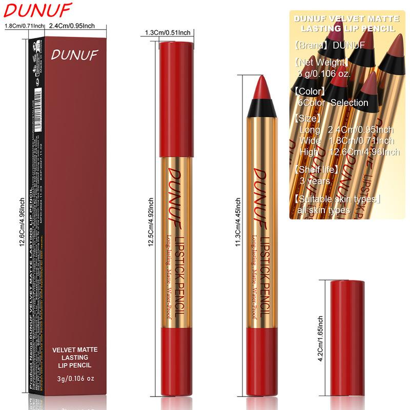 Matte Brown Lipstick Pencil Crayon Lip Liner Non-stick Cup Lipliner Pen Velvet Lip Outline Contour Lasting Waterproof Makeup