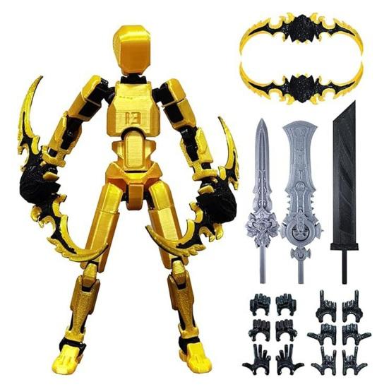 3D Printed Robot Action Figure with Accessories Movable Joints Robot Model Toy Articulated Dummy Figurine Decoration Ornament