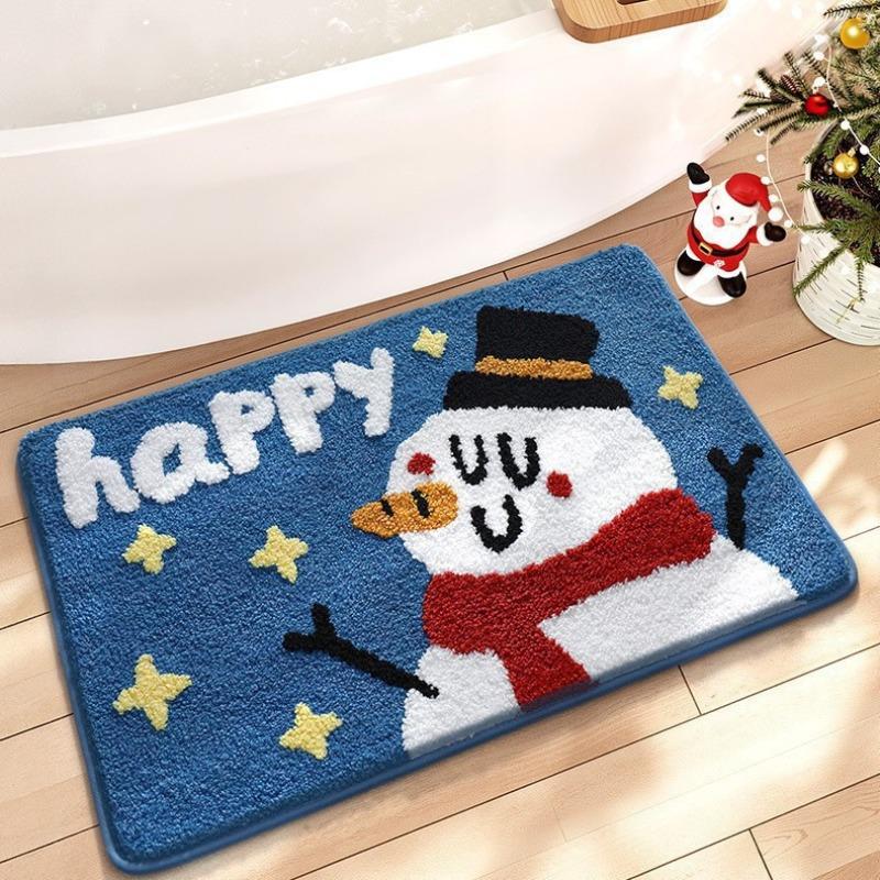 Christmas Floor Mat, Bathroom Water-absorbing Non-slip Floor Mat, Easy To Take Care of Floor Mat At the Entrance