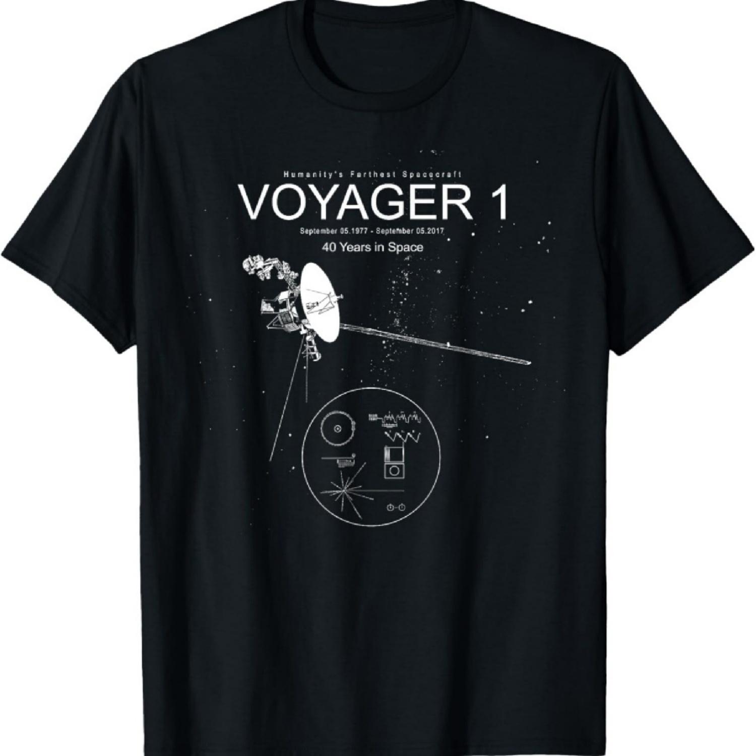 

Voyager 1-Humanity s Farthest Spacecraft-40 Years in Space T-Shirt S
