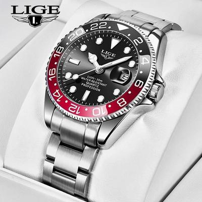 Orologi da uomo d'affari di moda Orologio da polso con data automatica impermeabile Orologio da uomo militare Orologio da polso da uomo sportivo in acciaio inossidabile
