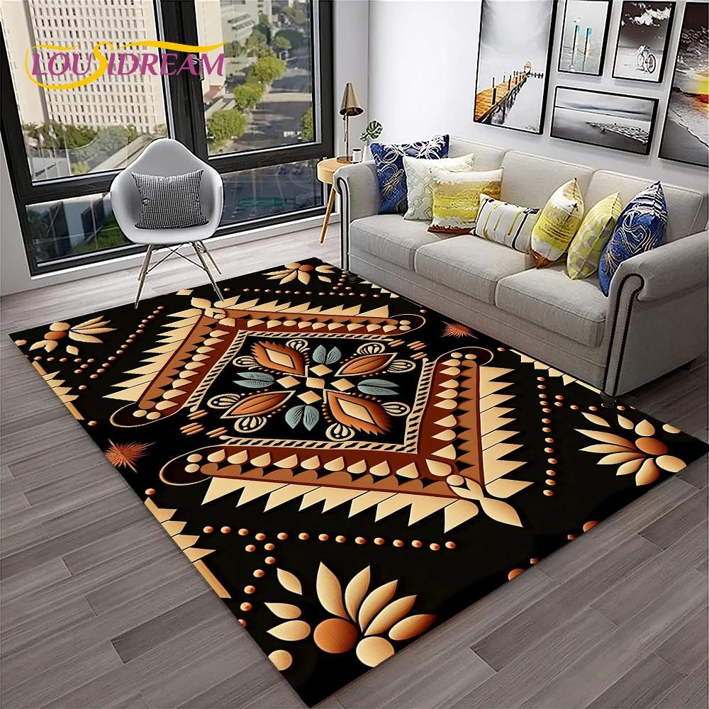 Turkey Bohemian Persian Flower Carpet Rug for Home Living Room Bedroom Sofa Doormat Kitchen Decor,Area Rug Non-slip Floor Mat