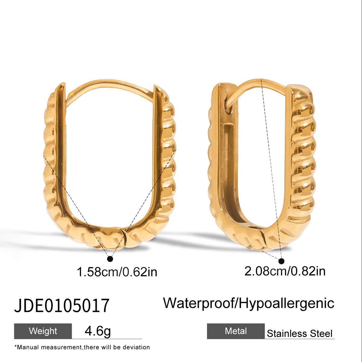 

Роскошные серьги-пусеты в классическом стиле из 18-каратного золота