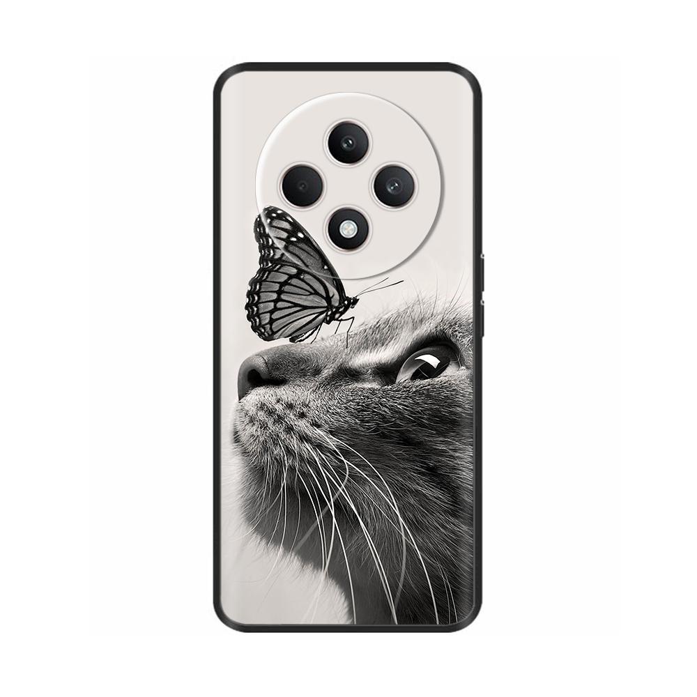 For Oppo Reno 12F 4G Case Reno12 F 5G Shockproof Cover Cute Painted Soft Black Silicone Phone Cases For OPPO Reno12F 4G 5G Coque