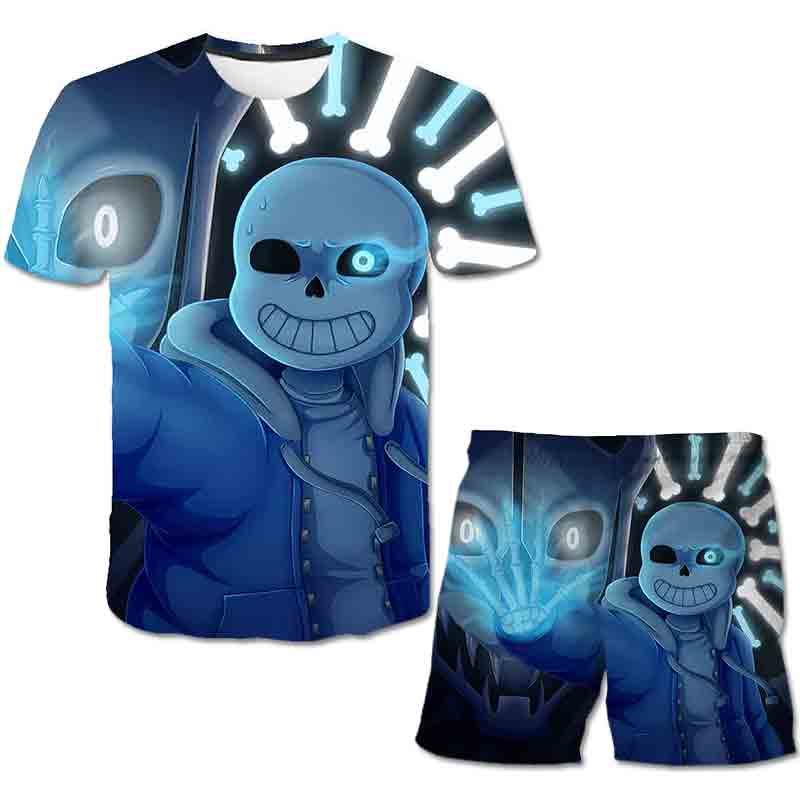 New Toddler Boys Undertale Game T Shirt Clothes Set Outfit Children Swearshirt Baby Girls T shirt+Pants Suit 2pcs Kids Clothing