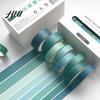 Scrapbooking Decorative Tape 8 Rolls Washi Set, Stickers, Aesthetic Solid Color Tapes Neat Storage Set for Supplies, Journaling Junk Journal, Wrapping